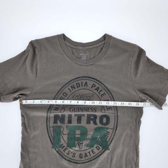 Guinness Nitro IPA Dark Olive Green Women's Cotton T-Shirt - Size S/M - GUC - Picture 5 of 10